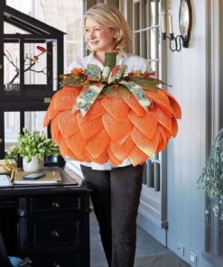 Farmhouse Pumpkin Wreath For Front Door