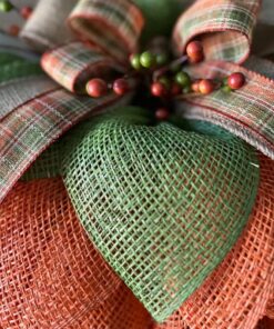 Farmhouse Pumpkin Wreath For Front Door