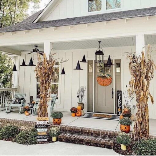 Farmhouse Pumpkin Wreath For Front Door