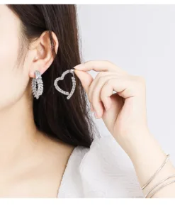 French Crystal Love Earrings