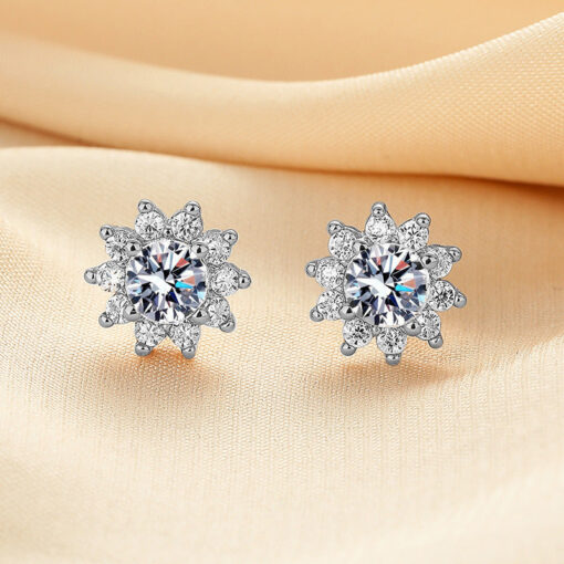 Moissanite Diamond Titanium Earrings