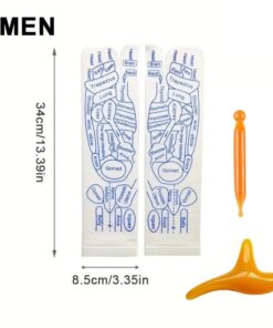 Reflexology Chart Socks with Trigger Point Massage Tool