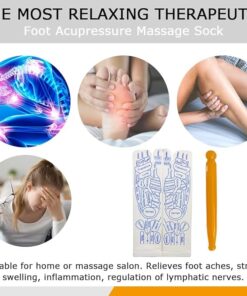 Reflexology Chart Socks with Trigger Point Massage Tool