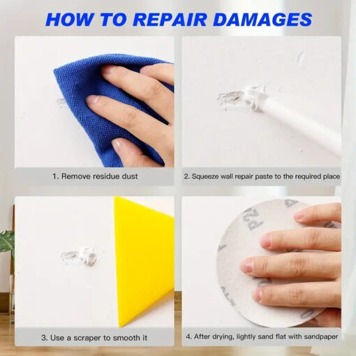 Wall Repair Paste Putty Repair Kit With Scraper