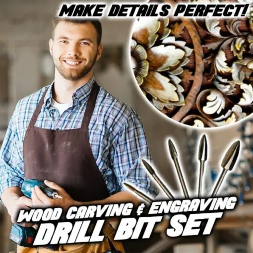 Wood Carving and Engraving Drill Bit Set